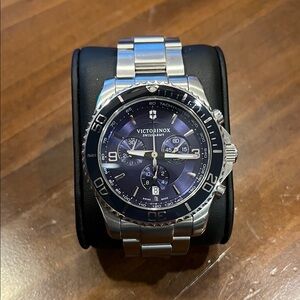 Victorinox Stainless Steel Watch with Midnight Blue Dial